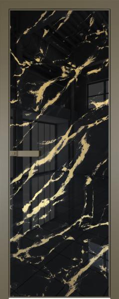 Межкомнатная дверь 1AGN Нефи черный узор золото - картинка 10