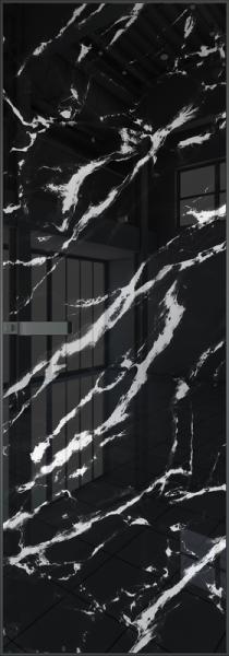 Межкомнатная дверь 1AGN Нефи черный узор серебро - картинка 5
