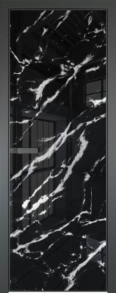 Межкомнатная дверь 1AGN Нефи черный узор серебро - картинка 6