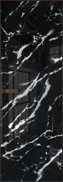 Межкомнатная дверь 1AGN Нефи черный узор серебро - картинка 3