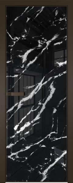 Межкомнатная дверь 1AGN Нефи черный узор серебро - картинка 4