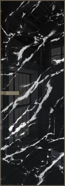 Межкомнатная дверь 1AGN Нефи черный узор серебро - картинка 9